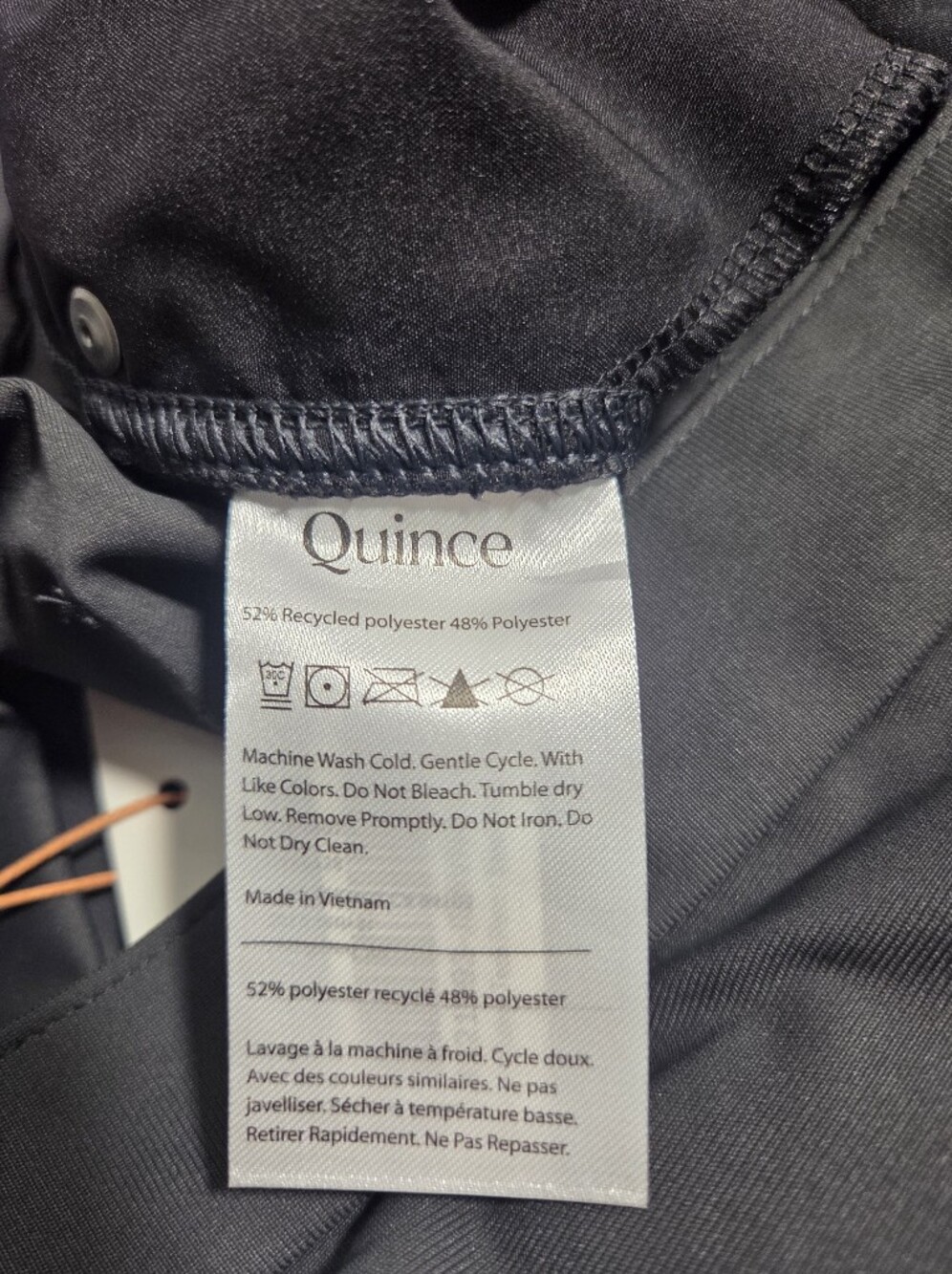 Quince Men's Everyday 5 Pocket Tech Pant Steel Gray Size 36 Inseam 30 NWT - Picture 7 of 8